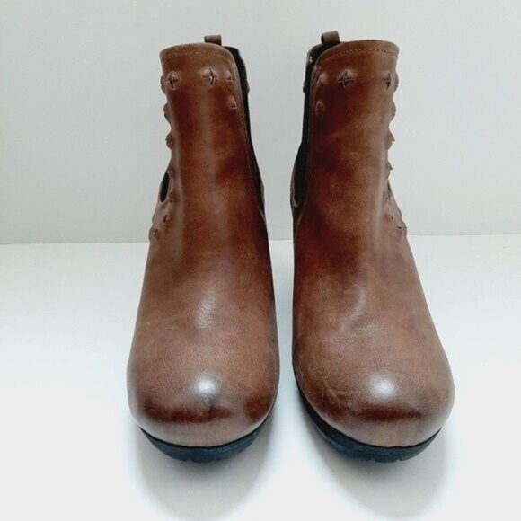 MARC High Heel Ankle Booties Genuine Leather Taupe Sz Eur 42 | US 11-11.5 - Picture 5 of 15